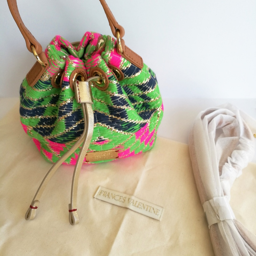 NWOT Frances Valentine Mini Ann Bucket Bag